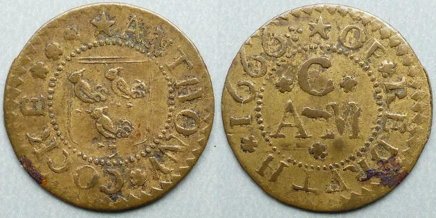 Redruth, Anthony Cocke 1666 farthing